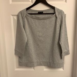 Lord & Taylor Grey 3/4 Sleeve Top
